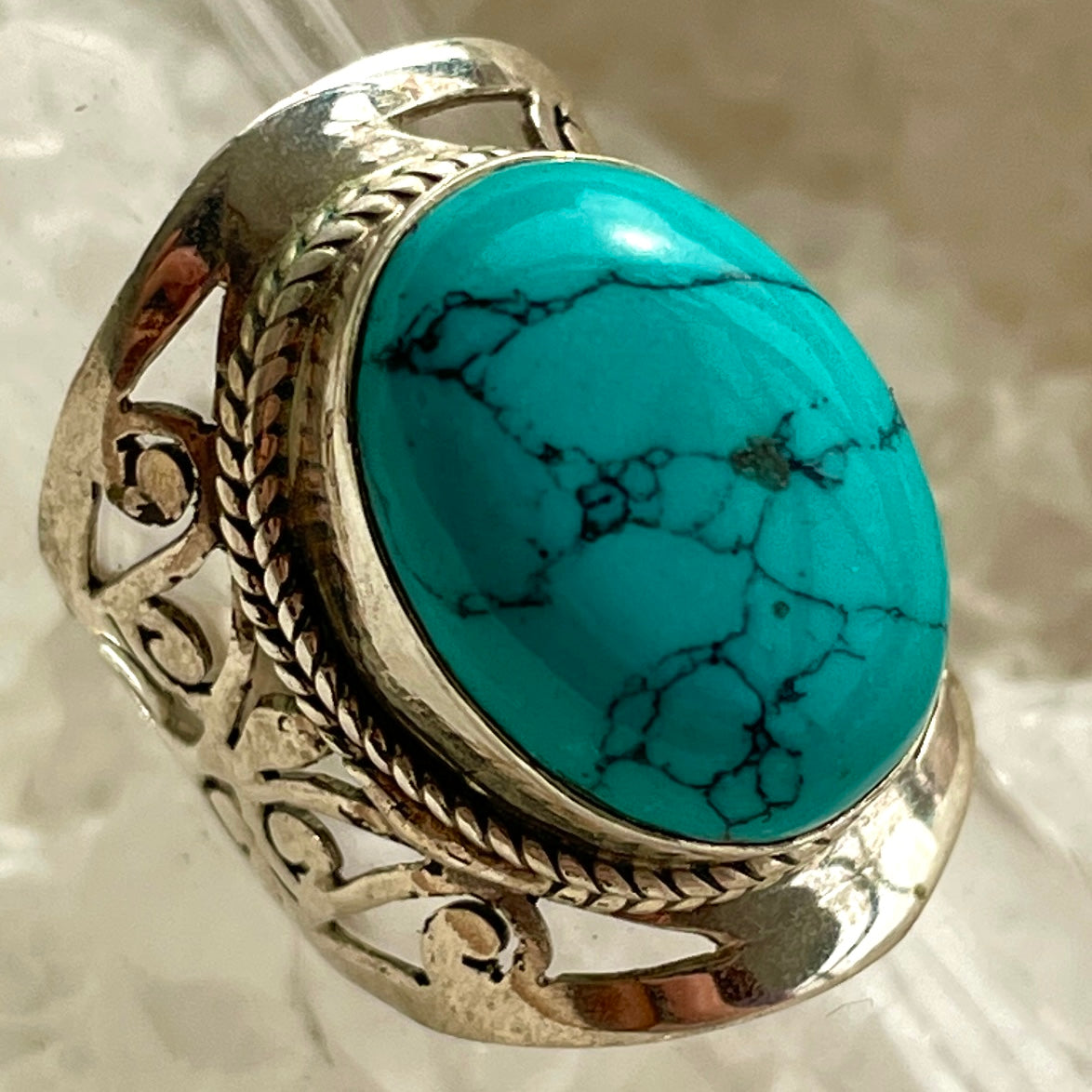 Turquenite Sterling Silver Ring - Sz7 TU5 Turquenite Sterling Silver Ring - Sz7 TU5